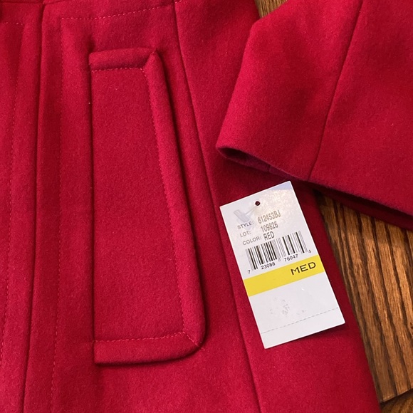 NWT! Ann Klein red wool coat - Picture 8 of 12